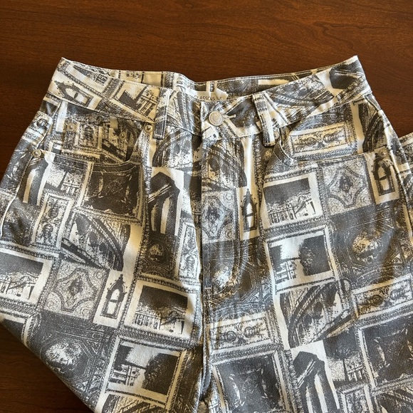 Glassons Monochrome Printed High Waisted Graphic Jeans - Picture 1 of 5